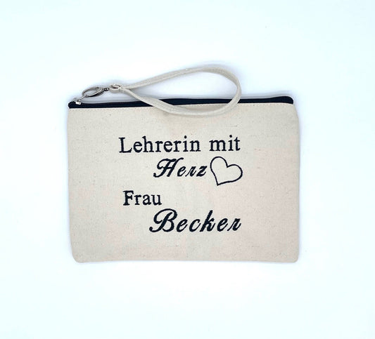 Armbandtasche - Lehrerin mit Herz